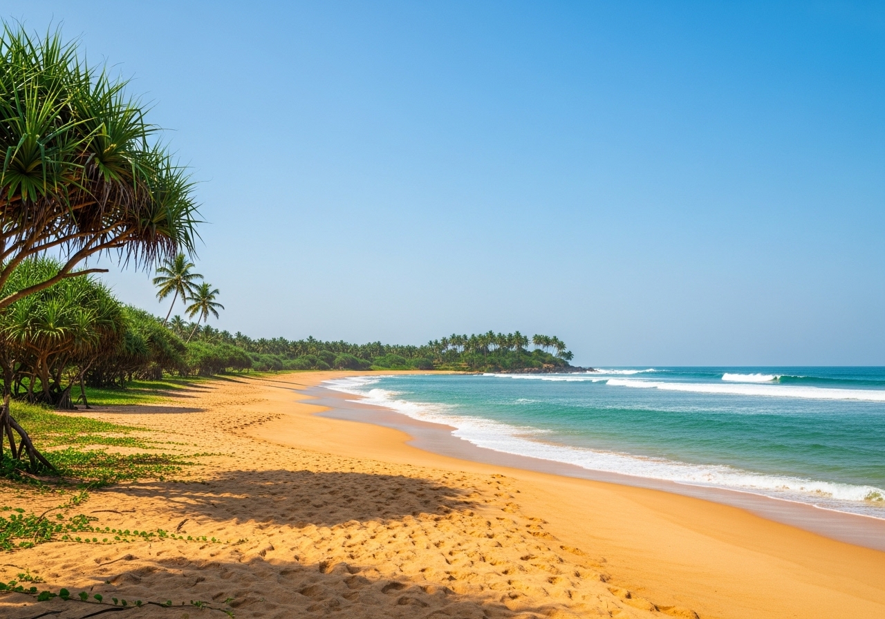 Tangalle beach empty stretch